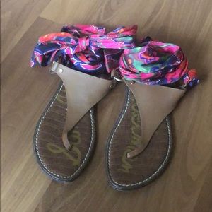 Sam Edelman - leather bottom lace up sandal